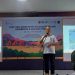 Kepala Dinas Pariwisata Provinsi Gorontalo, Rifli Katili, memberikan sambutan pada sosialisasi fasilitasi pembiayaan bagi pelaku pariwisata dan ekonomi kreatif di Desa Bongo, Kabupaten Gorontalo, Selasa (16/11/2022).