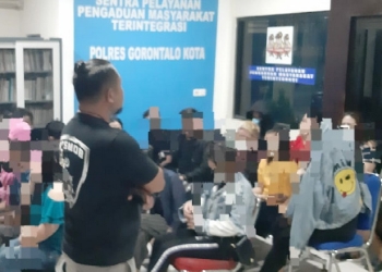Polres Gorontalo Kota berhasil mengamankan 8 pasangan diluar nikah saat Ops Pekat Otanaha di dua lokasi hotel.