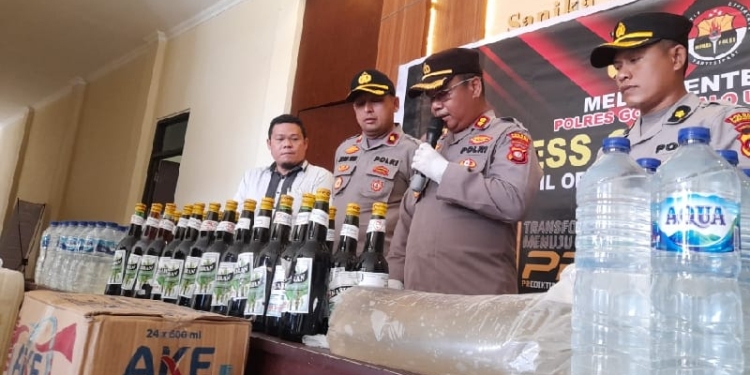Kapolres Beberkan Total Miras Diamankan saat Operasi Pekat Otanaha