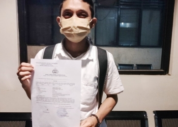 Jamaludin Dua (23) korban pencurian motor di halaman masjid Darul Jihad Kelurahan Limba U 2, Kecamatan Kota Selatan, Kota Gorontalo akhirnya membuat laporan polisi.