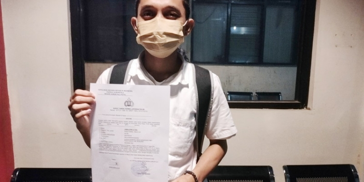 Jamaludin Dua (23) korban pencurian motor di halaman masjid Darul Jihad Kelurahan Limba U 2, Kecamatan Kota Selatan, Kota Gorontalo akhirnya membuat laporan polisi.