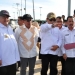 Penjagub Gorontalo, Hamka Hendra Noer (tengah), meninjau dermaga Pelabuhan Tilamuta, Rabu (12/10/2022). Tahun 2023, dermaga Pelabuhan Tilamuta akan dikembangkan sepanjang 61 meter dengan anggaran mencapai Rp51 miliar. (Foto : Haris)