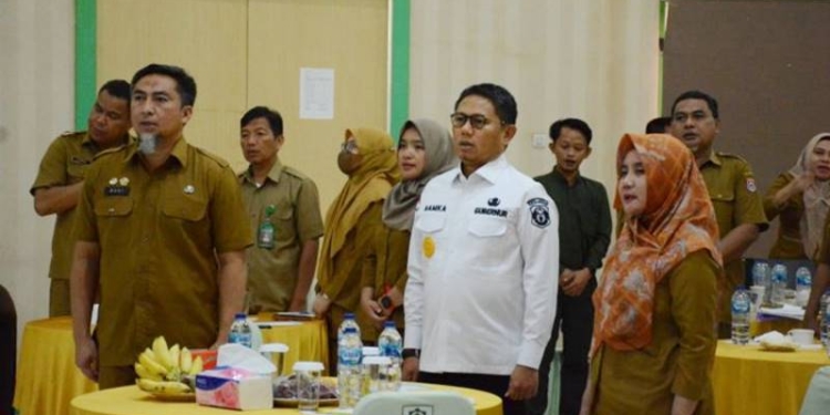 Penjabat Gubernur Gorontalo Hamka Hendra Noer menghadiri pertemuan Peningkatan Kapasitas Dinas Kesehatan sebagai Pembina Mutu, Senin (21/11/2022) di Hotel Elmadina Kota Gorontalo.
