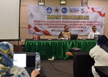 Rapat koordinasi orientasi mahasiswa pendidikan profesi guru (Dok. UNG)