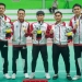 Tim Sepaktakraw Gorontalo yang diwakili oleh Mahasiswa UNG berhasil meraih mendali emas setelah mengalahkan tim Provinsi Riau di Final sepaktakraw nomor beregu putra, Rabu (23/11/2022) (Dok. UNG)
