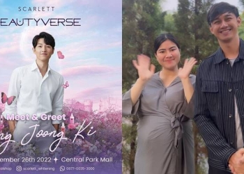 Song Joong Ki, Felicya Angelista dan Caesar Hito. (Kolase Foto Instagram @felicyangelista_)