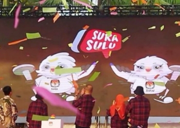 Peluncuran Maskot Pemilu 2024, Sura dan Sulu di Pantai Karnaval Ancol.(purwokerto.suara.com)