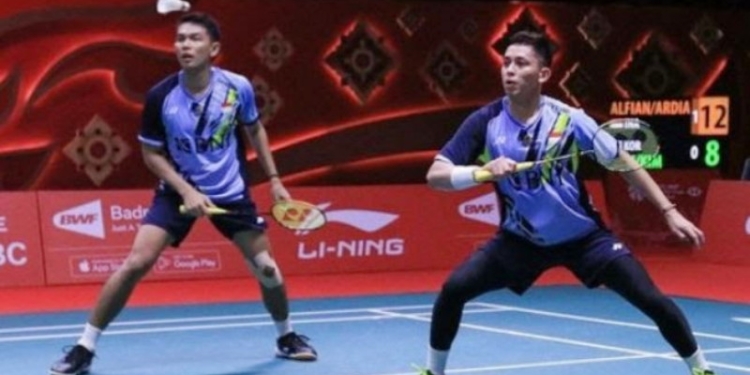 Pasangan ganda putra ajar Alfian/Muhammad Rian Ardianto. (Instagram @badminton.ina)