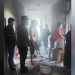 Sebuah kamar di lantai 2 Rumah susun warga (rusunawa), yang ada di Desa Ilangata, Kecamatan Anggrek, Kabupaten Gorontalo Utara, angus terbakar, Senin (19/12/2022).