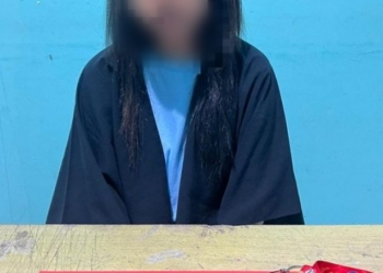 Seorang wanita yakni RS (24) berhasil diringkus Satresnarkoba Polresta Gorontalo Kota karena diduga miliki narkoba jenis sabu. (Foto: Istimewa)