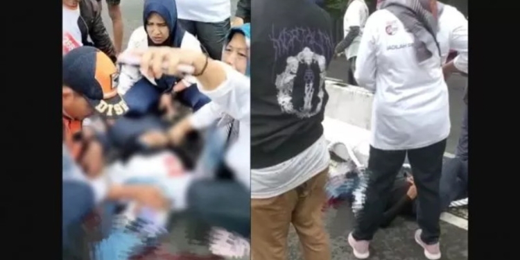 Tangkapan layar video lomba tarik tambang IKA Unhas yang telan korban jiwa. [Suarasulsel id]