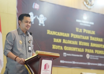 Wakil Wali Kota Gorontalo, Ryan F. Kono mengajak masyarakat Kota Gorontalo, menjaga kerukunan beragama. (Foto: Humas)