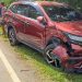 Kondisi mobil Toyota Rush usai kecelakaan.