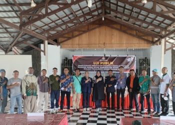 Komisi Pemilihan Umum (KPU) Bone Bolango melaksanakan uji publik penataan Daerah Pemilihan (Dapil) dan alokasi kursi DPRD Bone Bolango pada Pemilihan Umum (Pemilu) 2024 di Rumah Makan Meranti, Selasa (13/12/2022). (Foto: Putra/Gopos)