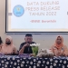Kepala BNNK Gorontalo, Roy Bau saat melaksanakan Press Release di Kantin BNN Kabupaten Gorontalo, Jumat (30/12/2022).