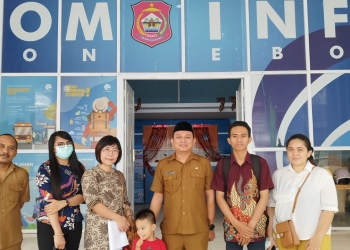 Sukses Terapkan Aplikasi Srikandi, Tim Diskominfo Bone Bolango saat menerima kunjungan dari Diskominfo Minahasa Utara, Senin (5/12/2022) (Foto Indra/Gopos)