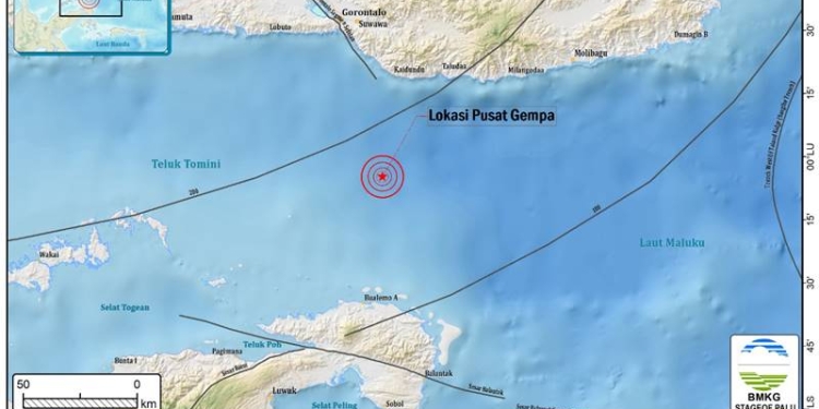 Gempa Magnitudo 4.8 guncang wilayah Gorontalo, Selasa (6/12/2022) (BMKG)