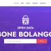 Tampilan website Open Data Bone Bolango
