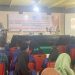 Rektor UNBITA Gorontalo, Dr. Ellys Racman memberikan sambutan pada siilaturahmi dan penyerahan buku tabungan beasiswa KIP-K oleh Anggota DPR RI, Elnino M Husain Mohi, Kamis  (15/12/2022)