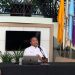 Rektor UNG, Eduart Wolok memberikan keterangan pers mengenai hasil survei tingkat kepuasan masyarakat terhadap kinerja Polda Gorontalo yang dilakukan oleh UNG, Sabtu (24/12/2022) (muhajir/gopos)