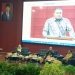Wakil Ketua II SNPMB Dr. Eduart Wolok, ST, MT memberikan sambutan pada sosialisasi transformasi seleksi penerimaan mahasiswa baru PTN region 7 - Makassar. (istimewa)