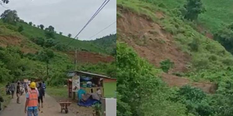Longsor menutupi Akses Bilato-Biluhu Kabupaten Gorontalo, Ahad (18/12/2022) (istimewa)