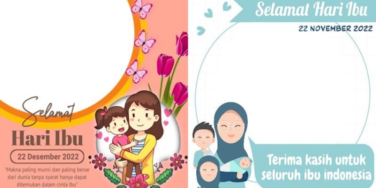 Twibbon Hari Ibu 22 Desember 2022. Foto: Twibbonize.com