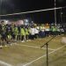 Wali Kota Gorontalo, Marten Taha saat memberikan sambutan di kegiatan Pembukaan Pertandingan Volly Ball Karang Taruna Cup Huyula, Sabtu malam (14/1/2023). (Foto: Humas)