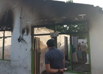 Kondisi rumah di Kecamatan Dungigi, Kota Gorontalo usai terbakar pada Kamis (19/1/2023). (Foto: Hasan/Gopos)