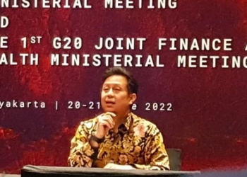 Menteri Kesehatan Budi Gunadi Sadikin di Hotel Marriott Jogja, Senin (20/6/2022). [SuaraJogja.id]