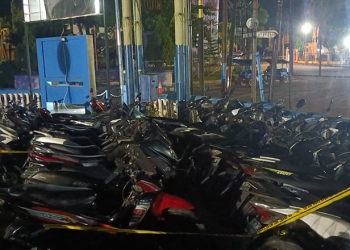 Sebanyak 28 unit sepeda motor diamankan Polresta Gorontalo Kota dalam operasi penertiban balapan liar di Kota Gorontalo, Ahad (15/1/2023) dini hari.(istimewa)