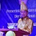 Bupati Pohuwato, Saipul Mbuinga, Memberikan Sambutan Upacara Perayaan Adat Tulude, di Desa Londoun, Kecamatan Popayato Timur, Pohuwato, Selasa 31/01/2023 (Istimewa)