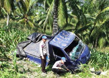 Kecelakaan kembali terjadi di Kabupaten Gorontalo, tepatnya di Desa Bakti, Kecamatan Pulubala, Kabupaten Gorontalo, Rabu (18/1/2023). (Foto: Istimewa)
