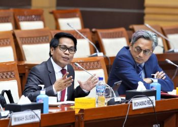 Mohamad Reza saat menyampaikan visi misi pada fit and proper tes di Komisi I DPR RI. (istimewa)