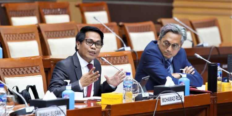 Mohamad Reza saat menyampaikan visi misi pada fit and proper tes di Komisi I DPR RI. (istimewa)