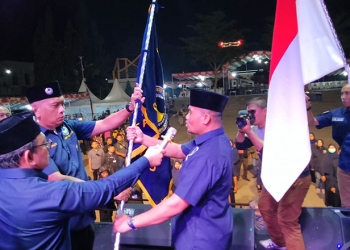 Pelantikan dan pengukuhan pengurus DPW GARPU Provinsi Gorontalo yang diketuai Sawaludin, oleh Ketua DPP GARPU, Pietra M. Paloh di Lapangan Taruna Remaja Kota Gorontalo, Ahad (15/1/2023).