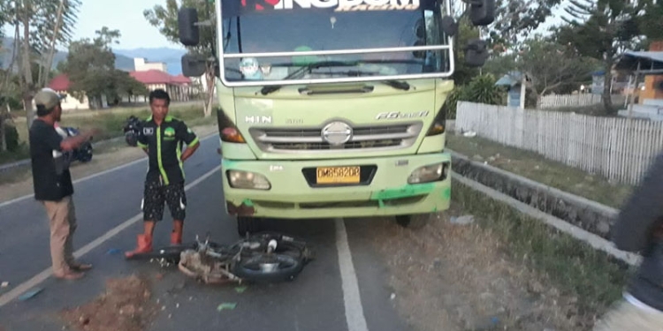 Kecelakaan maut terjadi di jalan Trans Sulawesi Desa Motolohu, Kecamatan Randangan, Kabupaten Pohuwato, Kamis (5/1/2023).