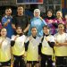 Wabup Merlan S. Uloli didampingi Asisten I Aznan Nadjamudin dan Staf Ahli Bupati Safri Puili saat membuka Tournament Volly Ball Merdeka Cup Antar Club se Provinsi Gorontalo yang dilaksanakan di Lapangan Oginawa Kecamatan Suwawa, Rabu (18/1/2023) malam. (F. Yudi/Sespri Wabup)