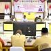 Suasana rapat Forkopimda diperluas yang dipimpin oleh Penjagub Gorontalo, Hamka Hendra Noer, di aula rumah jabatan Gubernur Gorontalo, Kamis (22/12/2022). (Foto : Fikri)
