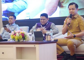 Wakil Wali Kota Gorontalo, Ryan Kono saat mengikuti Talk Show pemanfaatan toko daring LKPP beli UMKM, Selasa (7/2/2023). (Foto: Humas)