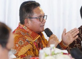 Wali Kota Gorontalo, Marten Taha menilai kinerja Bank Sulut Go terkait pengelolaan keuangan sangatlah baik. (Foto: Humas)