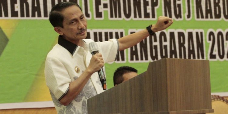 Pelaksanaan Pendampingan Peningkatan Elektronik Monitoring Evaluasi Dan Pelaporan New Generation (E-Monep NG) Tahun Anggaran 2023 Oleh Bupati Gorontalo Nelson Pomalingo Jum'at (10/02/2023) (Foto: Humas)