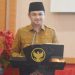 Wakil Wali Kota Gorontalo, Ryan Kono saat memberikan sambutan di kegiatan pembukaan PKL Mahasiswa Poltekes Kemenkes Gorontalo Mahasiswa Diploma D3 di BYL, Kota Gorontalo, Senin (6/2/2023). (Foto: Putra/Gopos)