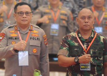 Focus Group Discussion (FGD) dengan tema: TNI - Polri siap mengawal tahapan pemilu dan pilkada serentak 2024 serta mengamankan agenda nasional 2023 dalam rangka mendukung peningkatan produktivitas untuk tranformasi ekonomi yang inklusif berkelanjutan di Provinsi Gorontalo di GPCC, Kota Gorontalo, Rabu (22/2/2023). (Foto: Putra/Gopos)