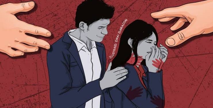 Ilustrasi Pelecehan (Suara.com)