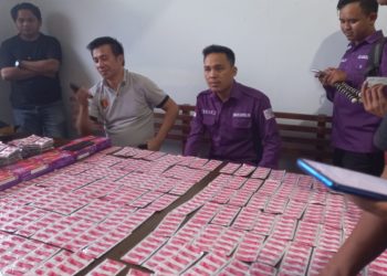 Ribuan Barang Bukti Hasil Sitaan Polres Pohuwato, Melalui Jasa Pengiriman Barang, Kamis 02/02/2023 (Istimewa)