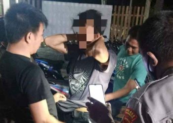 Penangkapan seorang pemuda asal Desa Popayato Barat yang diduga membawa narkoba jenis sabu. (istimewa)