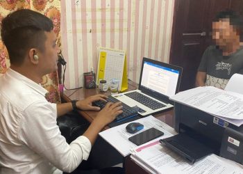 Sat Reskrim Polresta Gorontalo Kota melakukan pemeriksaan terhadap IAD terduga pelaku pencabulan. (istimewa)