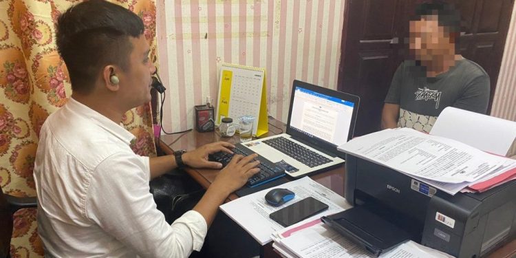 Sat Reskrim Polresta Gorontalo Kota melakukan pemeriksaan terhadap IAD terduga pelaku pencabulan. (istimewa)