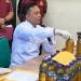 Dirreskrimsus Polda Gorontalo, Kombes Pol. Taufan Dirgantara bersama Kabid Humas Polda Gorontalo, Kombes Pol Wahyu Tri Cahyono saat konferensi pers di Aula Bidang Humas Polda Gorontalo, Kamis (23/2/2023). (Foto: Putra/Gopos)